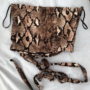 Lace around tube top